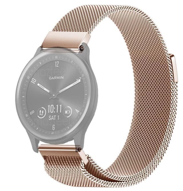 SKALO Milanese Loop til Garmin Vivomove HR - Rosa guld