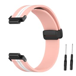 Silikone tofarvet armbåndsurrem til Garmin Forerunner Watch Lyserød Garmin Forerunner 220/230/235/620/630/735