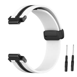 Silikone tofarvet armbåndsurrem til Garmin Forerunner Watch Hvid Garmin Forerunner 220/230/235/620/630/735