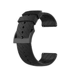 Silikon Twill Forlenget modell Klokkereim Armbånd for Garmin Forerunner 22mm Sort