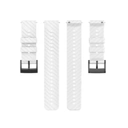 Silikon Twill Forlenget modell Klokkereim Armbånd for Garmin Forerunner 22mm Hvit