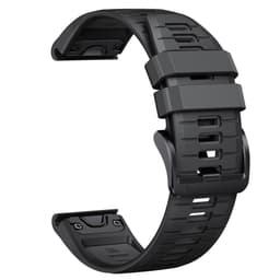 Tofarget klokkerem i silikon for Garmin Fenix 7 Pro Sort 26mm