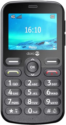 Doro 1881 mobiltelefon (sort)