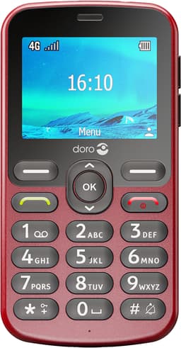 Doro 1881 mobiltelefon (röd)