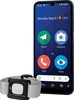 Doro 8210 4/64GB smartphone med Alarm Trigger (blå)