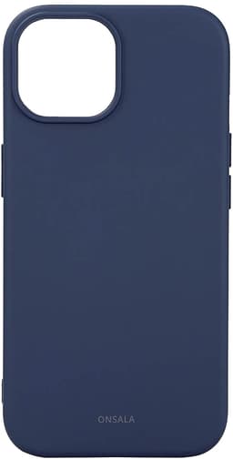 Onsala iPhone 15 silikoneetui (blå)