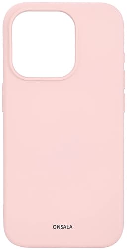 Onsala iPhone 15 Pro silikoneetui (lyserød)
