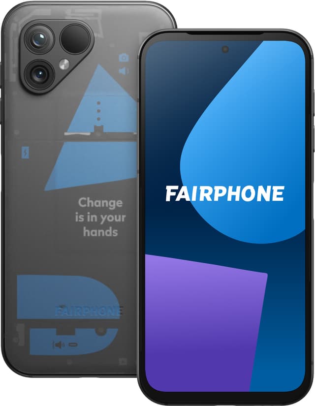 Fairphone 5 5G smarttelefon 8/256GB (gjennomsiktig)