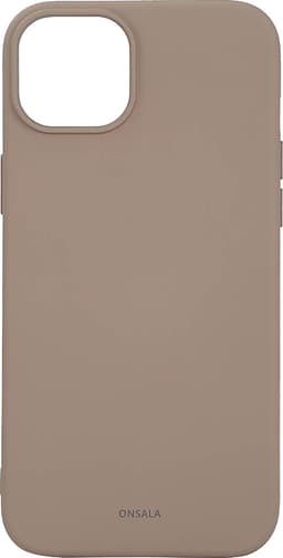 Onsala iPhone 15 Plus silikonskal (beige)