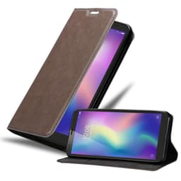 ZTE Blade A5 2019 Suojakuori Lompakkokotelo (Ruskea)