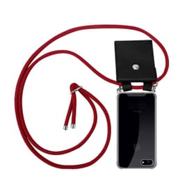 iPhone 7 / 7S / 8 / SE 2020 Deksel med Halskjede (rød)