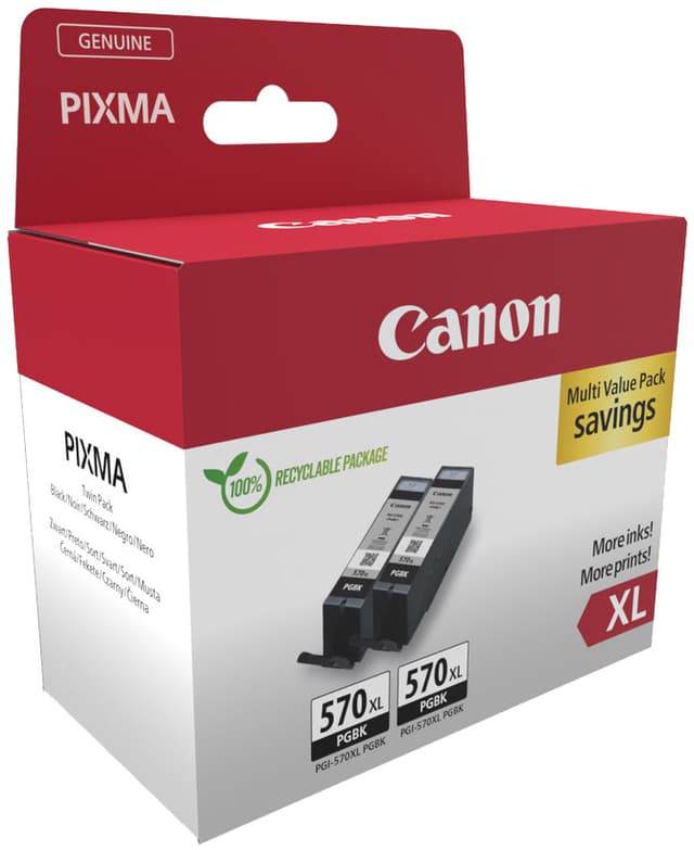 Canon Bläckpatron PGI-570XL Svart  (2-pack)
