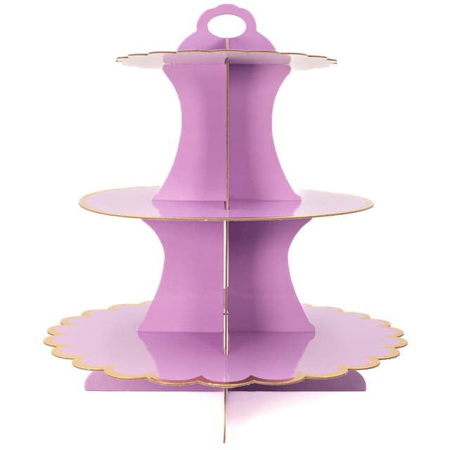 Etagere Tårtor Muffinsställ Cupcake-ställ (lila)