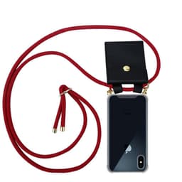 iPhone X / XS Deksel med Halskjede (rød)