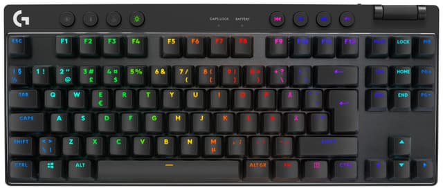 Logitech G PRO X TKL Lightspeed Linear trådlöst tangentbord (svart)