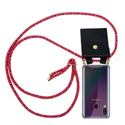 Samsung Galaxy A40 deksel med Halskjede (rosa)