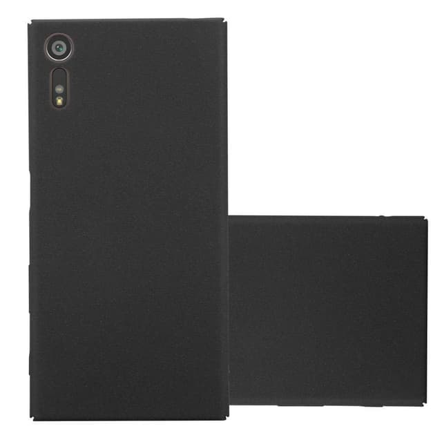 Mumbi Borsa In Vera Pelle Per Sony Xperia XZ/XZs - Con Linguetta Estrattore E Chiusura In Velcro, Nero - 4