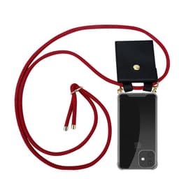 iPhone 11 Deksel med Halskjede (rød)