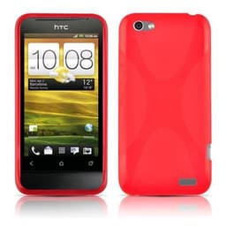 HTC ONE V Deksel Case Cover (rød)