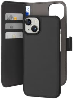 Puro 2in1 iPhone 15 Plus plånboksfodral (svart)