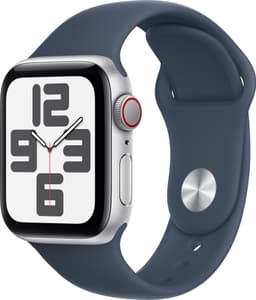 Apple Watch SE 2nd Gen 40mm LTE (hopea alu./m.sin. urheiluranneke M/L)
