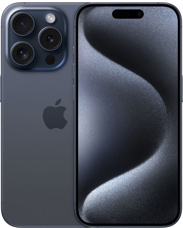 iPhone 15 Pro 5G smarttelefon 256GB Blå Titan - Elkjøp