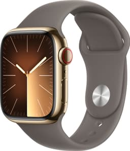 Apple Watch S9 45mm GPS+CEL (kulta ruostumaton/harmaa Sport Band) M/L