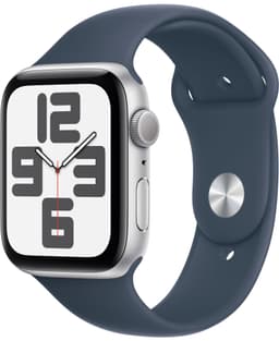 Apple Watch SE 2nd Gen 44mm GPS (hopea alu./m.sin. urheiluranneke S/M)