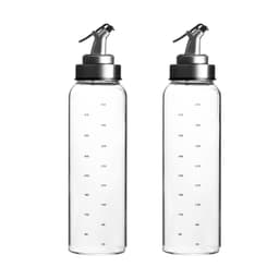 2x Oljedispenser Oljeflaska behållare Vinäger 450 ml