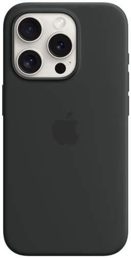 iPhone 15 Pro Silikonfodral med MagSafe (black)
