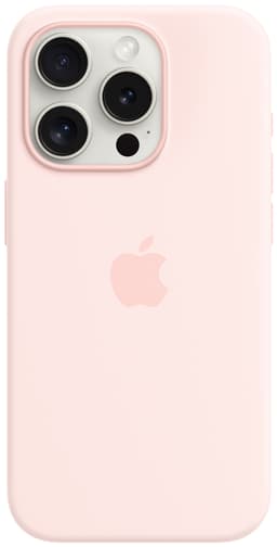 iPhone 15 Pro Silicone deksel med MagSafe (lyserosa)