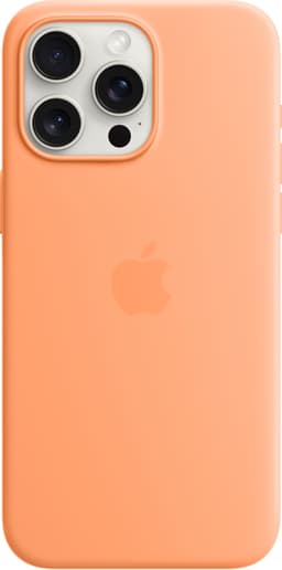 iPhone 15 Pro Max Silicone deksel med MagSafe (oransje)