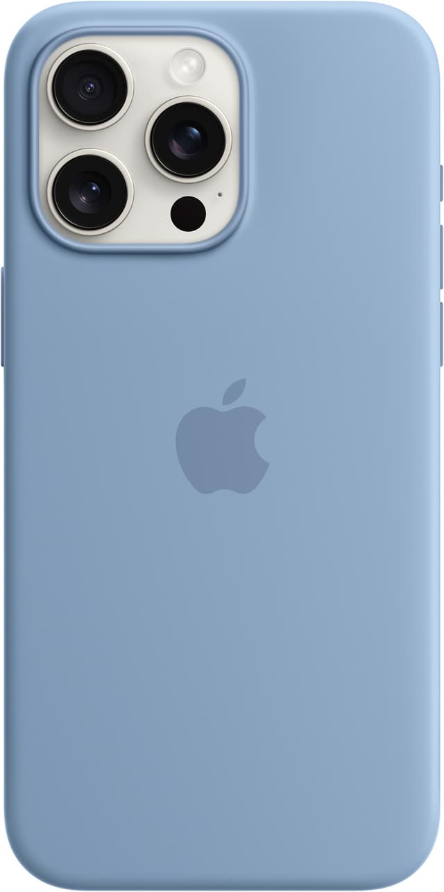 iPhone 15 Pro Max Silikonfodral med MagSafe (winter blue)