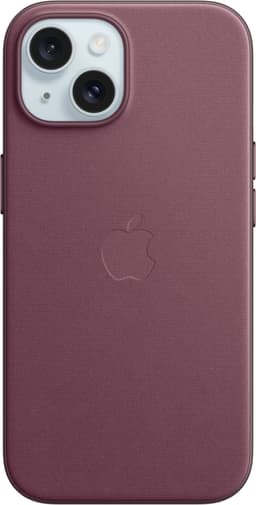 iPhone 15 FineWoven deksel med MagSafe (morbær)