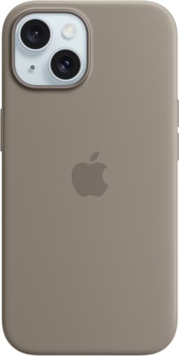iPhone 15 Silicone deksel med MagSafe (leire)