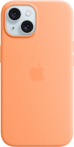 iPhone 15 Silicone deksel med MagSafe (oransje)
