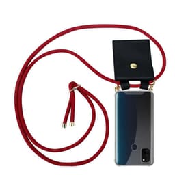 Samsung Galaxy M21 / M30s Skal Fodral Kedja (Röd)