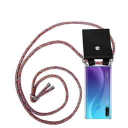 Huawei P30 LITE Deksel med Halskjede (rød)