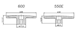 H60005AAT Metal Head Stopper Black 550E/600