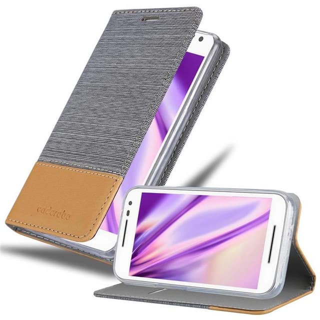 Cadorabo Hoesje voor Motorola MOTO G3 in FROST ZWART - Beschermhoes