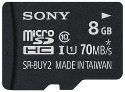 Sony Micro SD hukommelseskort 8 GB + adapter