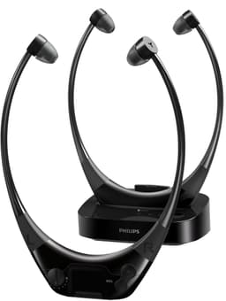 Philips trådlösa AudioBoost TV Hörlurar in-ear (tvåpack