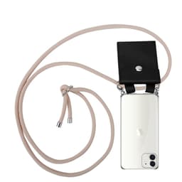 iPhone 12 MINI Deksel med Halskjede (rosa)