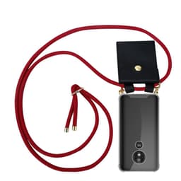 Motorola MOTO E5 / G6 PLAY Deksel med Halskjede (rød)