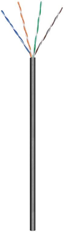 CAT 6 netværkskabel til udendørs installation, U/UTP, sort