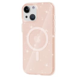 SKALO iPhone 15 Glitter Magnetic Ring TPU Cover - Guld