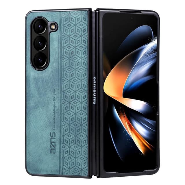 SKALO Samsung Z Fold5 AZNS PU-Läder Skal - Grön