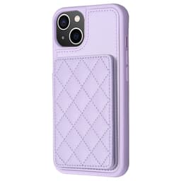 SKALO iPhone 15 Quiltet Cover med Pung - Lilla