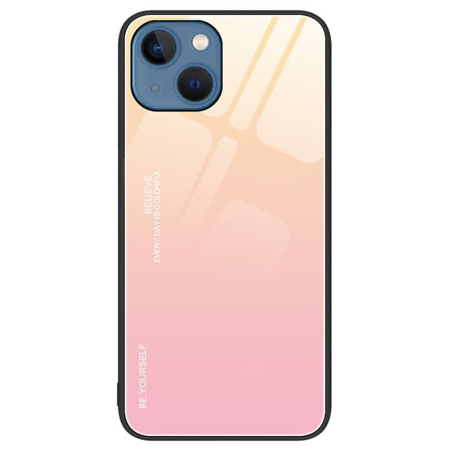 SKALO iPhone 15 Plus Gradient Hærdet glas TPU Cover - Guld