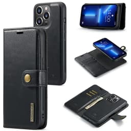 DG MING iPhone 15 Pro Max 2-i-1 Magnet Plånboksfodral - Svart